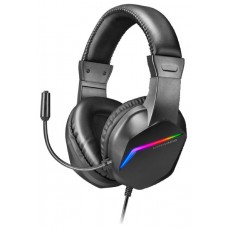 Mars Gaming MH122 Negro, Cascos Gaming FRGB Over Ear con Micrófono, Sonido HiFi, Cancelación de Sonido, Ultraligeros, PS4 PS5 Xbox Switch Tablet Windows Mac