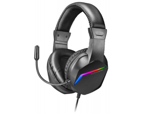 Mars Gaming MH122 Negro, Cascos Gaming FRGB Over Ear con Micrófono, Sonido HiFi, Cancelación de Sonido, Ultraligeros, PS4 PS5 Xbox Switch Tablet Windows Mac