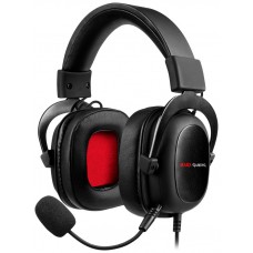 Mars Gaming MH5 auricular y casco Auriculares Diadema Conector de 3,5 mm USB tipo A Negro, Rojo