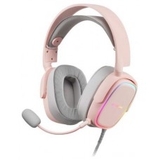 HEADSET MARS GAMING MHAX PINK  JACK 3.5mm ALTAVOCES HI-FI DE 53mm MICROFONO EXTRAIBLE ILUMINACION RGB COMPATIBLE PS4, XBOX, SWITCH