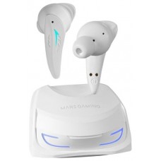 Mars Gaming MHI-ULTRA Blanco Auriculares Inalámbricos TWS RGB Flow Bluetooth 5.3 Triple Cancelación Ruido 24H Batería