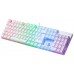 Mars Gaming MK422 Blanco Teclado Gaming RGB Switch Mecánico Azul Idioma Español