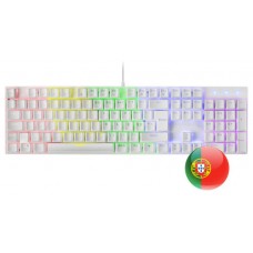 Mars Gaming MK422 Blanco Teclado Gaming RGB Switch Mecánico Azul Idioma Portugués