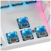 Mars Gaming MK422 Blanco Teclado Gaming RGB Switch Mecánico Azul Idioma Portugués