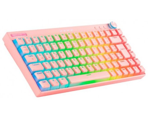 Mars Gaming MKCLOUD Teclado Inalámbrico RGB Rosa Switch Azul Español