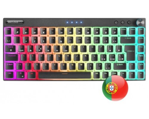 Mars Gaming MKCLOUD Teclado Inalámbrico RGB Negro Switch Rojo Portugués