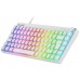 Mars Gaming MKCLOUD Teclado Inalámbrico RGB Blanco Switch Marrón Portugués