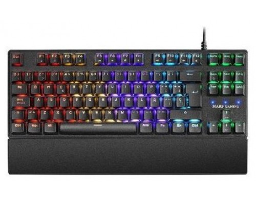 MARS GAMING MKXTKL 5 LED TKL MECHANICAL KEYBOARD OUTEMU SQ RED, PALMREST, SP