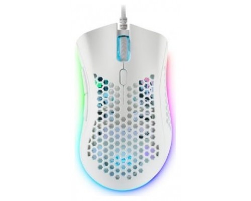 Mars Gaming MMEXW, Ratón Gaming RGB Ultraligero Blanco