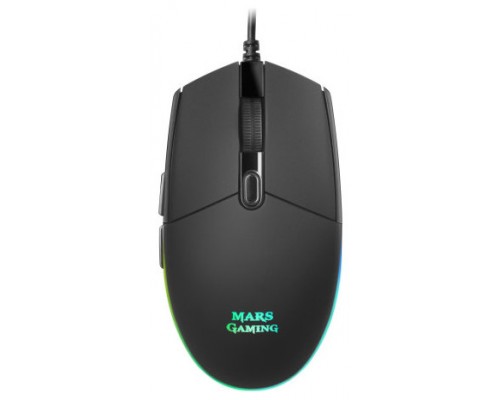 MARS GAMING MMG OPTICAL MOUSE, 3200 DPI, RGB FLOW, LIGHT, ERGONOMIC, ANTISLIDING