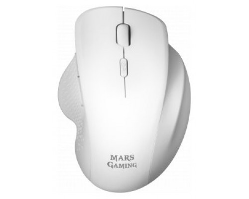 Mars Gaming MMWERGO Ratón Inalámbrico Ergonómico Blanco