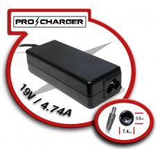 Cargador 19V/4.74A 7.4mm x 5mm 90w Pro Charger