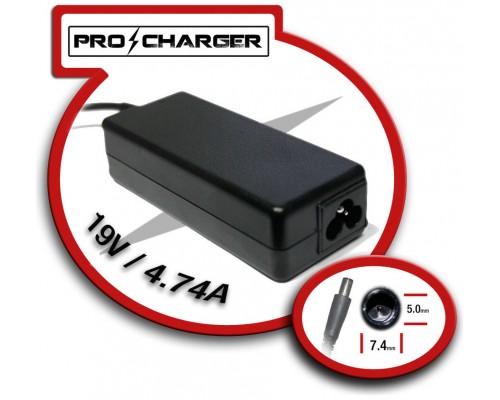 Cargador 19V/4.74A 7.4mm x 5mm 90w Pro Charger