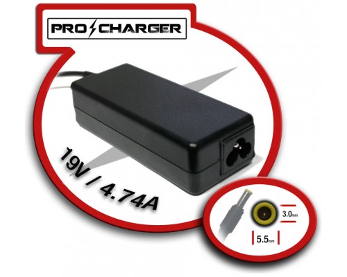 Cargador 19V/4.74A 5.5mm x 3.0mm 90w Pro Charger