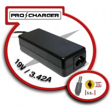 Cargador 19V/3.42A 5.5mm x 2.5 mm 65W Pro Charger