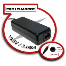 Cargador Ultrabook 19.5V/3.08A 3.0mm x 1.0mm 60w Pro Charger