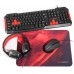 PACK TECLADO-MOUSE-PAD-HEADSET MARS GAMING MRCP1 KIT 4 EN 1 DE TECLADO ANTI-GHOSTING MOUSE 2800DPI  4 BOTONES PAD GAMING HEADSET 40mm CON MICRO PLEGAB