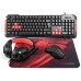 PACK TECLADO-MOUSE-PAD-HEADSET MARS GAMING MRCP1 KIT 4 EN 1 DE TECLADO ANTI-GHOSTING MOUSE 2800DPI  4 BOTONES PAD GAMING HEADSET 40mm CON MICRO PLEGAB