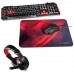 PACK TECLADO-MOUSE-PAD-HEADSET MARS GAMING MRCP1 KIT 4 EN 1 DE TECLADO ANTI-GHOSTING MOUSE 2800DPI  4 BOTONES PAD GAMING HEADSET 40mm CON MICRO PLEGAB