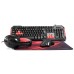 PACK TECLADO-MOUSE-PAD-HEADSET MARS GAMING MRCP1 KIT 4 EN 1 DE TECLADO ANTI-GHOSTING MOUSE 2800DPI  4 BOTONES PAD GAMING HEADSET 40mm CON MICRO PLEGAB