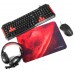 PACK TECLADO-MOUSE-PAD-HEADSET MARS GAMING MRCP1 KIT 4 EN 1 DE TECLADO ANTI-GHOSTING MOUSE 2800DPI  4 BOTONES PAD GAMING HEADSET 40mm CON MICRO PLEGAB