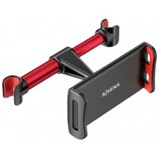 AISENS SOPORTE COCHE AJUSTABLE (1 PIVOTE) REPOSACABEZAS TELEFONO TABLET ROJO