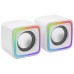 Mars Gaming MSCUBEW Blanco Altavoces Gaming RGB Compactos Procesador Sonido DSP 8W