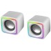 Mars Gaming MSCUBEW Blanco Altavoces Gaming RGB Compactos Procesador Sonido DSP 8W