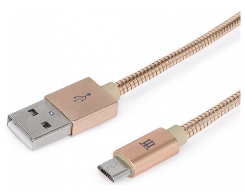 CABLE MAILLON PREMIUM MICRO USB 2.4 METAL DORADO 1M