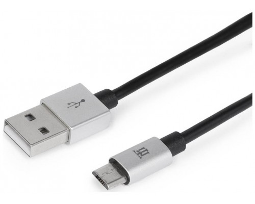 CABLE MAILLON PREMIUM MICRO USB 2.4 ALUMINIO PLATEADO 1M