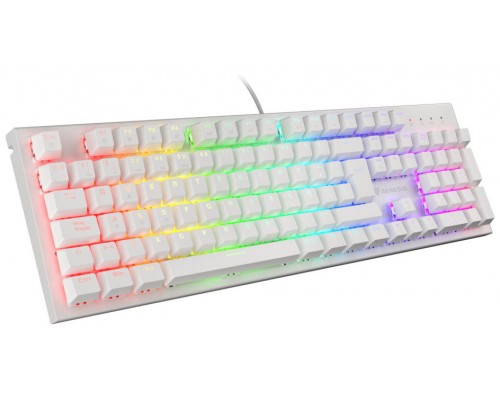 TECLADO GAMING GENESIS THOR 303 RGB BLANCO MECANICO BROWN SWITCH