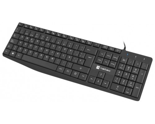 TECLADO NATEC NAUTILUS SLIM LAYOUT ESPAÑOL NEGRO