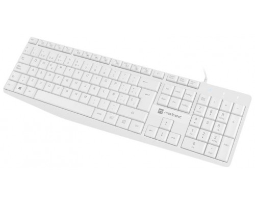 TECLADO NATEC NAUTILUS SLIM LAYOUT ESPAÑOL BLANCO