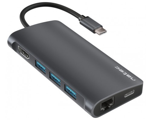 ADAPTADOR NATEC FOWLER 2 USB-C-A 3XUSB 3.0,HDMI 4K,RJ45,SD,MSD