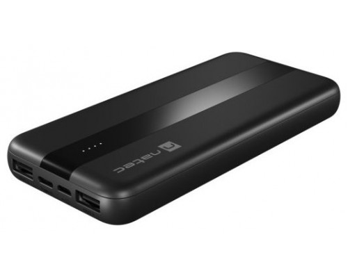 POWER BANK NATEC TREVI SLIM 10.000 mAh 2xUSB 2.1A 1xUSB-C NEGRO