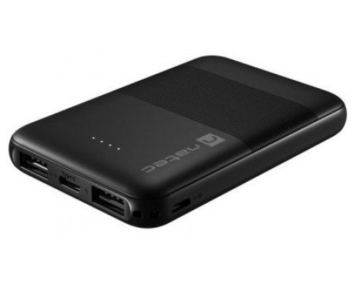 POWER BANK NATEC TREVI COMPACT 5.000 mAh 2xUSB 2.1A 1xUSB-C NEGRO