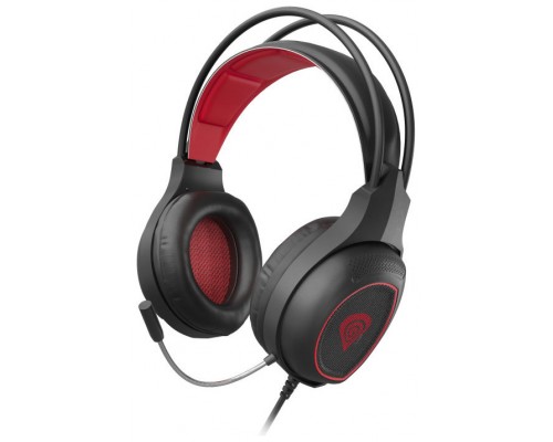 AURICULARES GAMING GENESIS RADON 300 7.1 VIRTUAL USB NEGRO ROJO