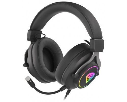 AURICULARES GAMING GENESIS NEON 750 CON MICROFONO NEGRO RGB