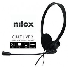 AURICULARES NILOX MICROFONO CONTROL VOL NEGRO ALAMBRICO DOBLE JACK