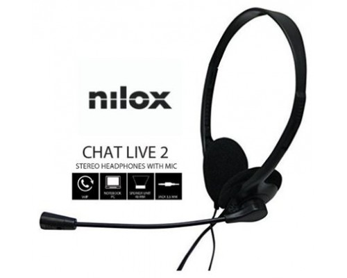 AURICULARES NILOX MICROFONO CONTROL VOL NEGRO ALAMBRICO DOBLE JACK