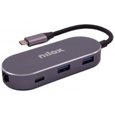 DOCKING STATION NILOX TIPO C HDMI, 3 x USB 3.0, RJ45, USB C