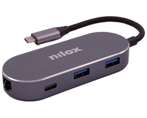 DOCKING STATION NILOX TIPO C HDMI, 3 x USB 3.0, RJ45, USB C