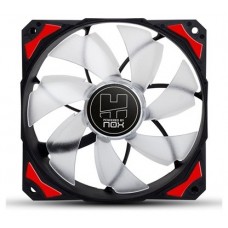 NOX H-Fan LED Carcasa del ordenador Ventilador 12 cm Negro, Rojo, Blanco