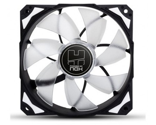 NOX H-Fan LED Carcasa del ordenador Ventilador 12 cm Negro, Blanco