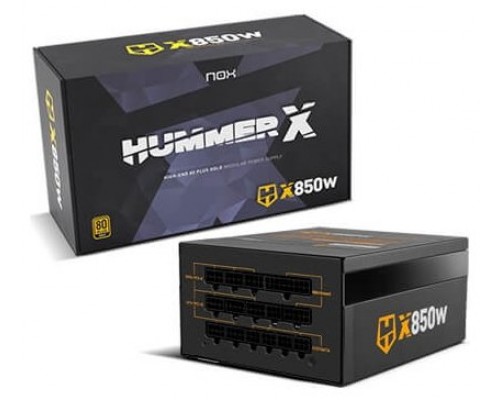 NOX HUMMER X 850W PLUS GOLD unidad de fuente de alimentación 24-pin ATX Negro