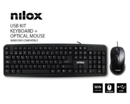 COMBO TECLADO + RATON NILOX USB NEGRO