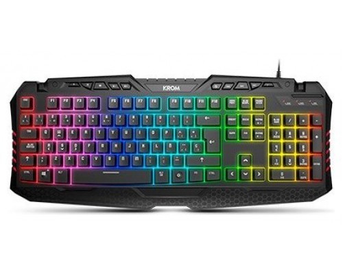 Teclado gaming krom kyra rgb usb