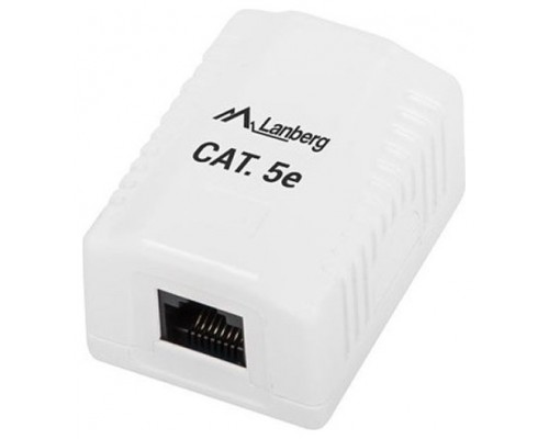 ROSETA DE SUPERFICIE LANBERG CAT.5E UTP 1X TOMA RJ45 BLANCO