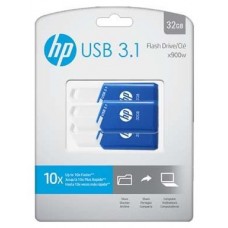 USB 3.1 HP 32GB X755W PACK DE 3 AZUL