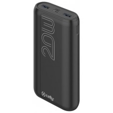 CELLY POWER BANK 20A PROPOWER MAX 22W MICROUSB USBC SALIDAS 2 USB USBC NEGRO